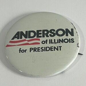 John Bayard Anderson Campaign Pin Pinback Button Political President‎ 1980